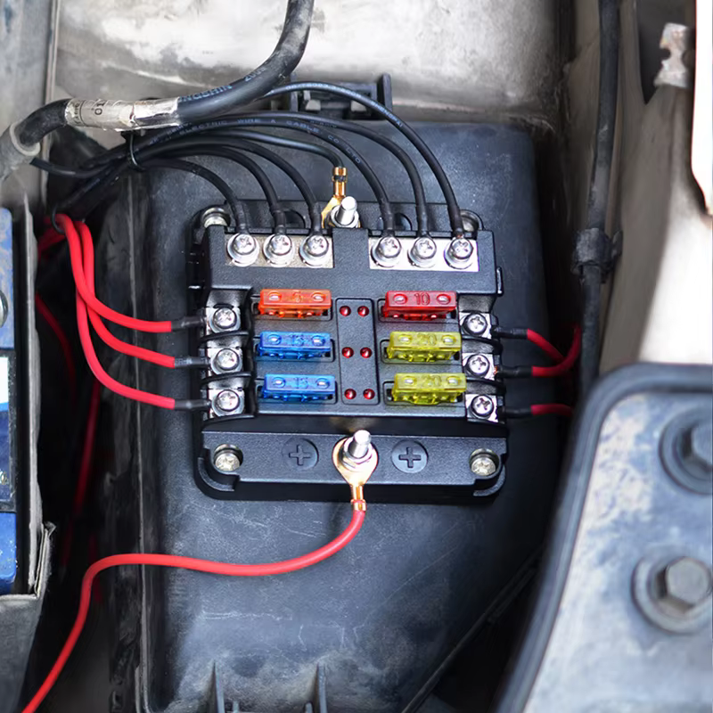 Universal 12 Ways 6 Ways Blade Fuse Block 12V 32V Car Fuse Holder Box Marine Auto Fuse Connector Switch With LED Indicator Light