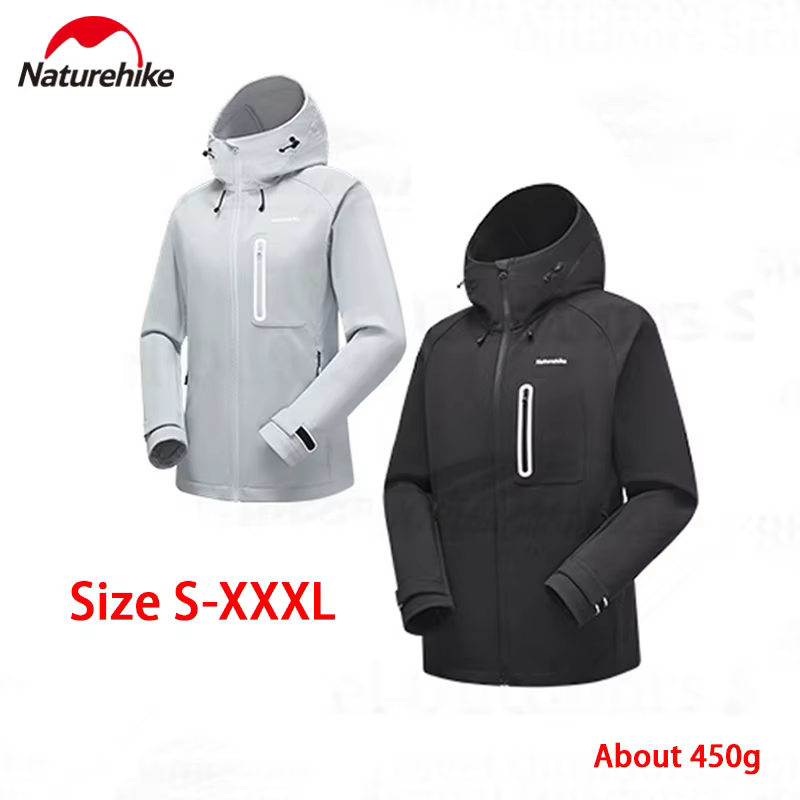 Naturehike Outdoor Lightweight Waterproof Fall Winter Warm Jacket Men Women’s Jacket 2024 New Soft Shell Jacket Climbing Hiking