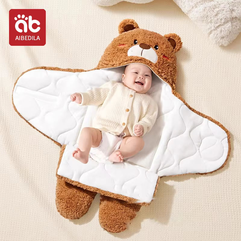 AIBEDILA Autumn Winter Infant Toddler Thicken Cashmere Receiving Blankets 0-6M Newborn Baby blanket Swaddling Kids Accessories