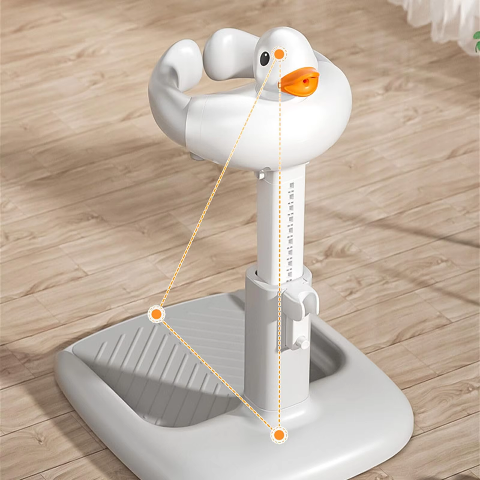 Adjustable Height Baby Shower Stand with Anti-Slip Base, Bath Shower Standing Support Baby Bath Stand, Portable Bath Helper Baby
