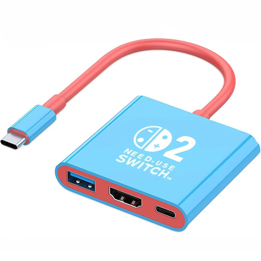 UGOURD 3 in 1 TYPE-C Hub with HDMI and USB 3.0 Port USB-C to HDMI 4k 30hz 4K60Hz Adapter PD 100W for Switch TV Screen Casting