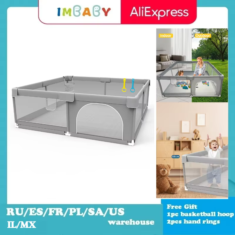 Indoor Baby Playpen for Children Kid Ball Pit Toy Plaza Playground Park Toddler Infant Fence for 0-6 Year Old Baby Safety Fence
