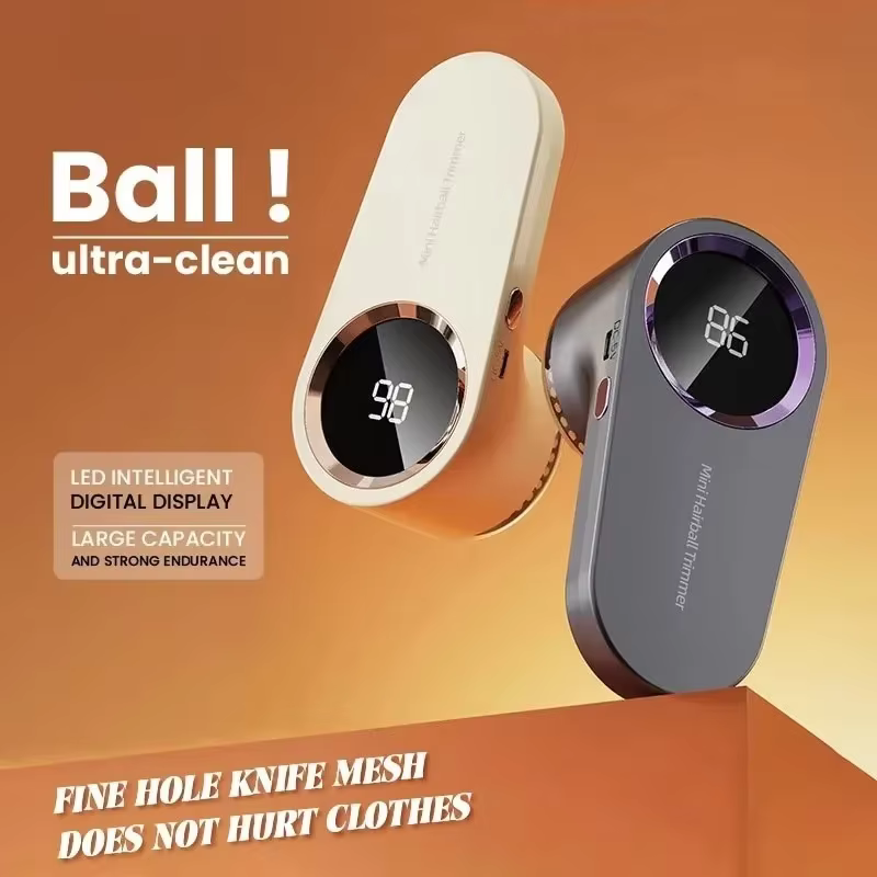 Portable Electric Lint Remover with LED Display USB Rechargeable Sweater Shaver Household Clothes Hair Ball Trimmer