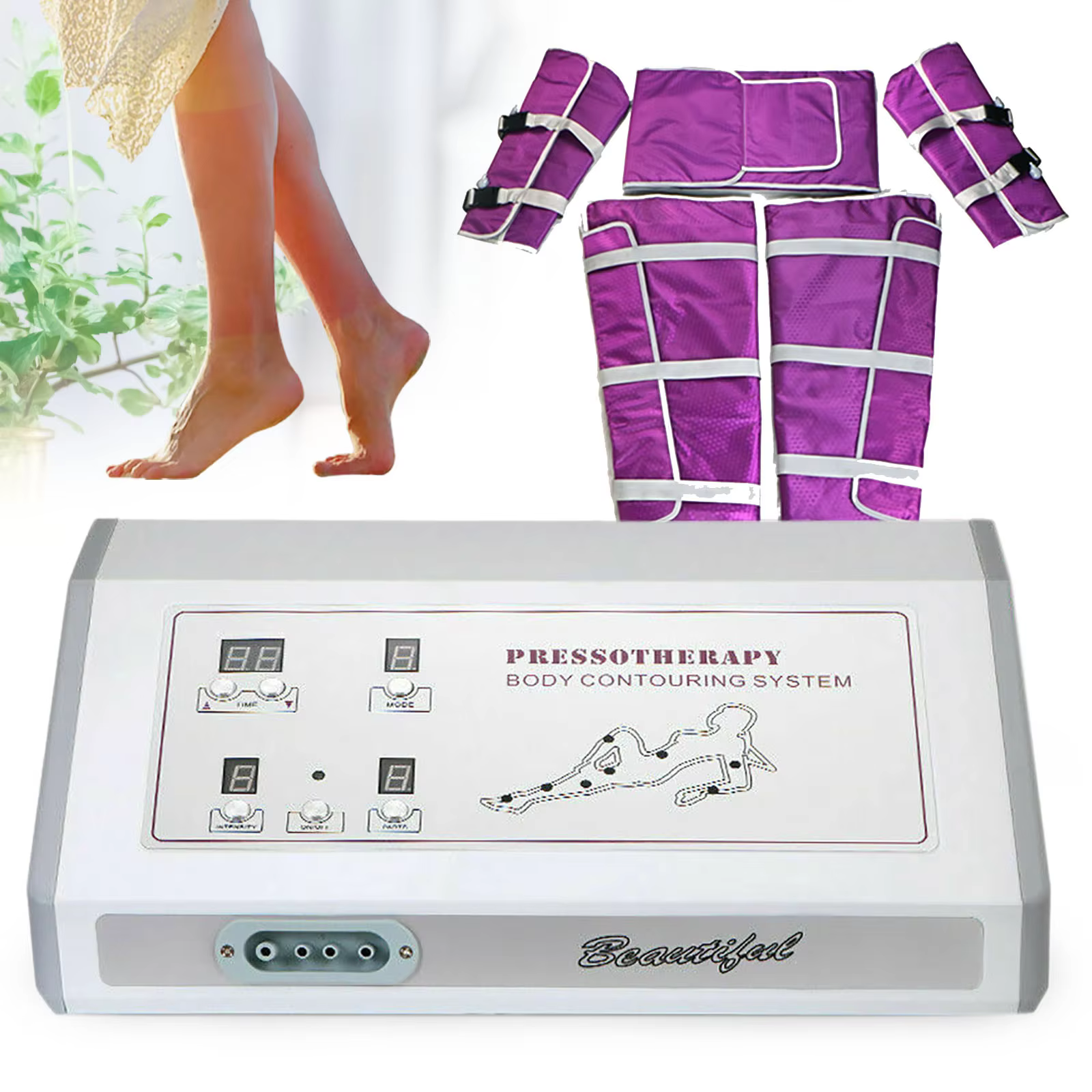 Multifunctional Air Pressure Massage Machine 1-7 Levels Adjustable Pressotherapy Leg Waist Slimming Suit for Beauty Salon