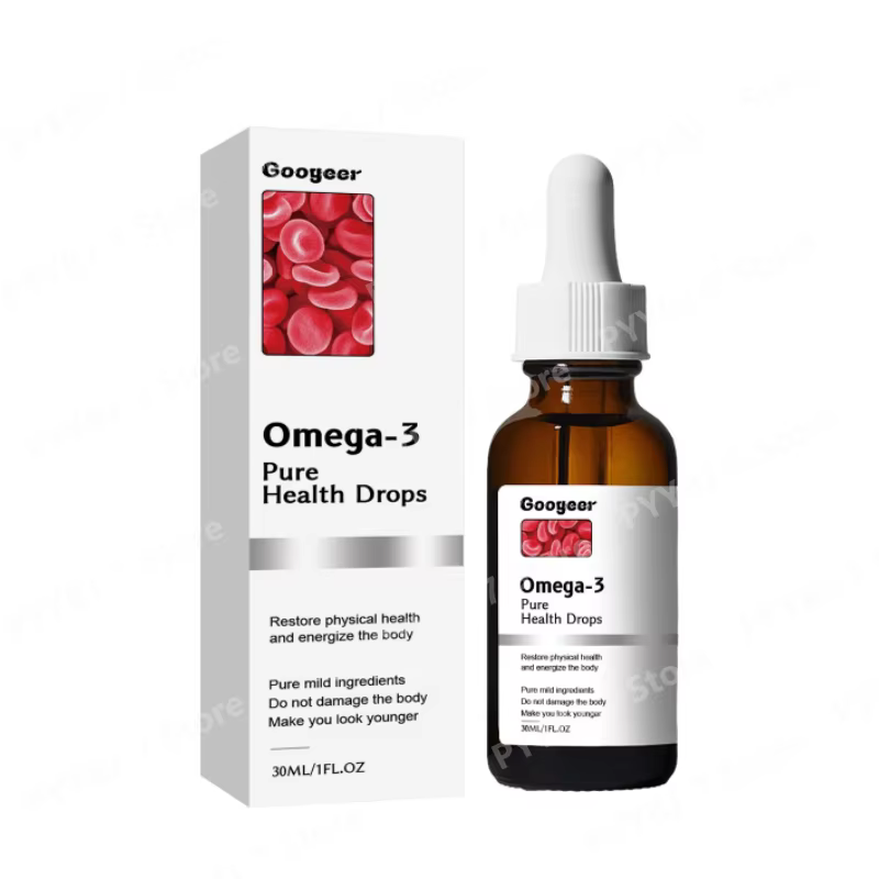 Omega-3 Herbal Health Drops Daily Wellness Support Liquid Supplement 30ml