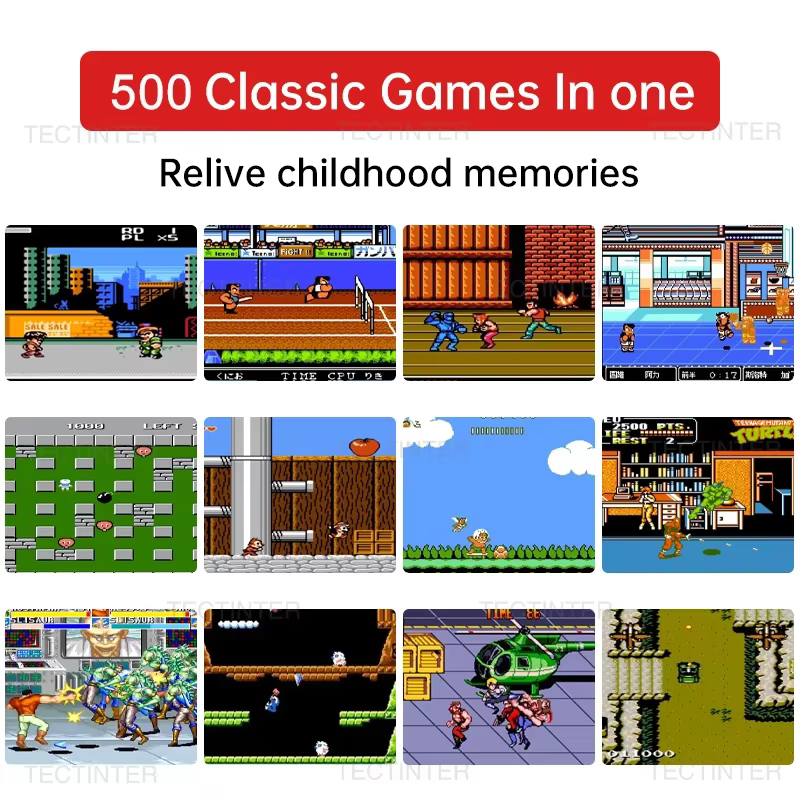 2.4Inch Retro Portable Mini Handheld Game Player 8 Bit Video Game Console Built-in 500 Games Gameboy For Kid Gift video game