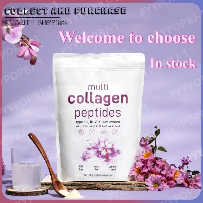 Multi-Collagen Peptides Powder – Hydrolyzed Collagen Blend with Vitamin C & Biotin  Supports Skin, Hair, Nail, and Joint
