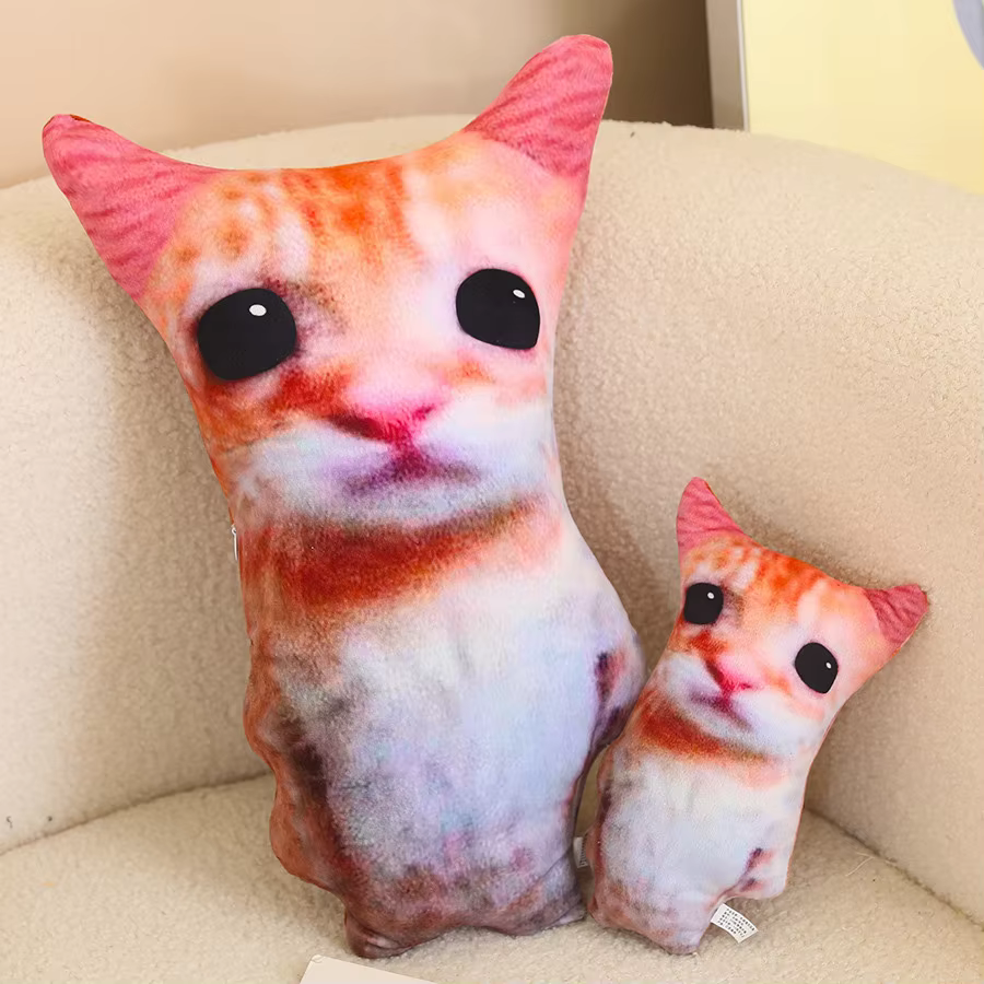 Cross-Border New Model El Gato Cat Plush Realistic Internet-Famous Paper Art Cat Plush Toy Doll
