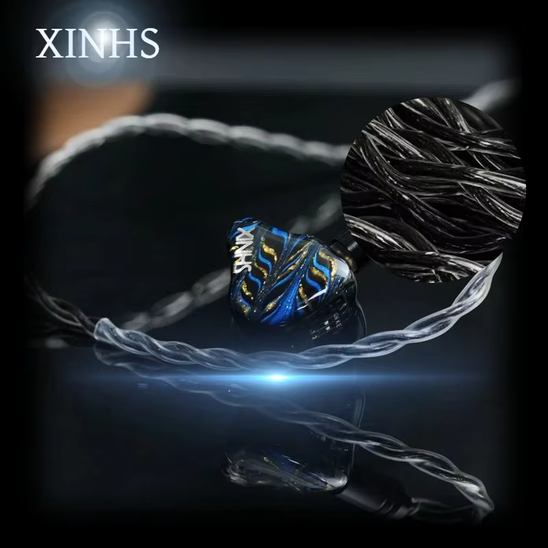 XINHS New Flagship Earphones Blue Fairy HS08 2DD+2BA  8-Unit In Ear HIFI Earphones