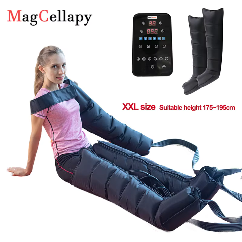 Air Compression Massager Leg Massage System Extended 6 Rooms to Promote Blood Circulation Muscle Relaxer Home Office