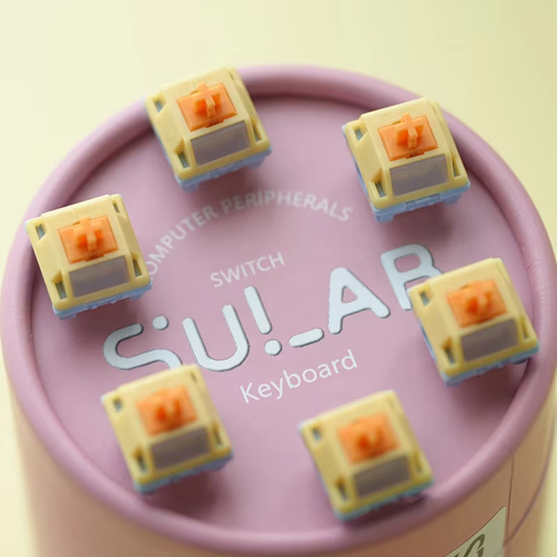 HMX LuLu Silent Switch 5Pin 32g 37g 45g Linear Silent Switches POM Factory Lubrication Custom Mechanical Keyboard Accessories