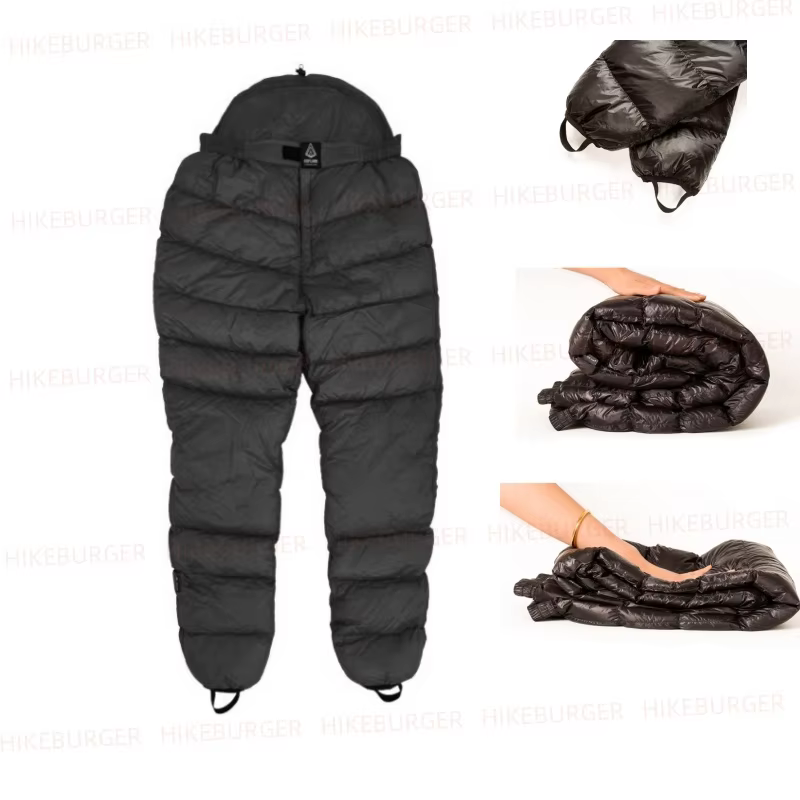 Ice Flame Outdoor Camping Goose Down Trousers Ultralight Portable Thickened Down Pants 7Dnylon Windproof Thermal Hiking Skiing