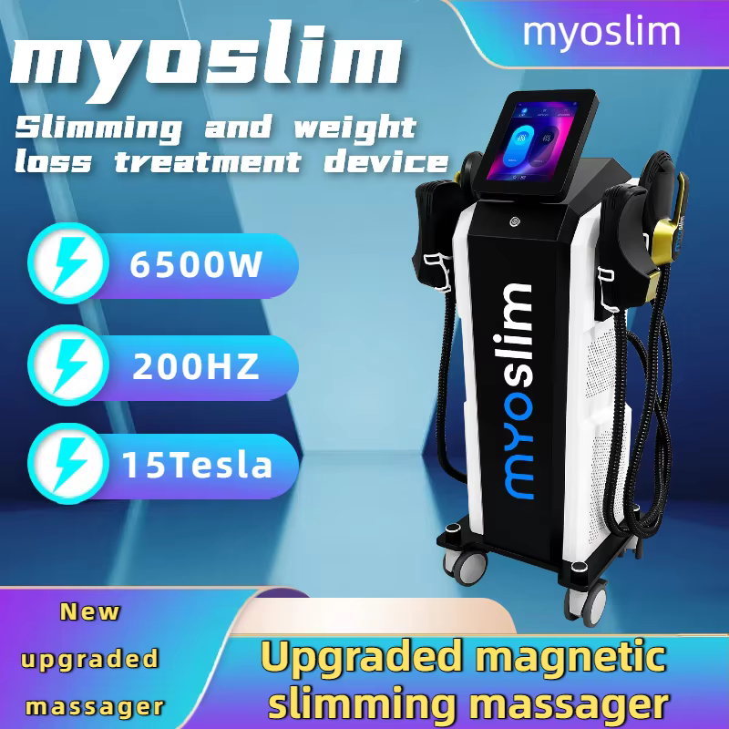 Myoslim High Power 6500W 200HZ 15T Electromagnetic Muscle Trainer Liposuction Slimming Machine Whole Body Body Shaping Machine