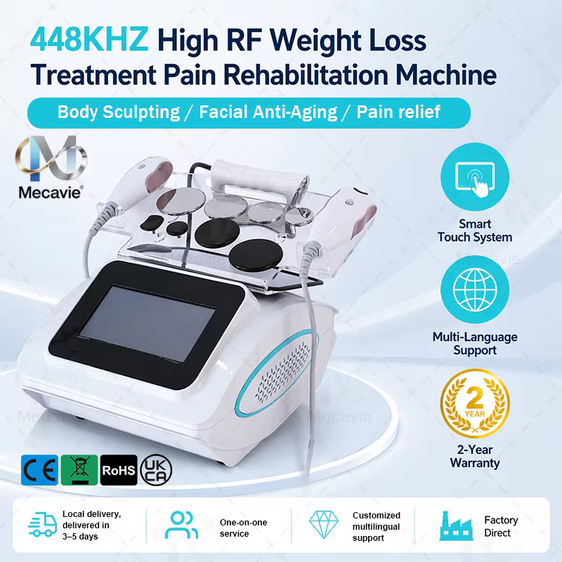 Latest 448K RF Ret Thermoosmotic Beauty Machine, CET RET INDIBA High Frequency Therapeutic Instrument, Realize skin rejuvenation, body slimming and physical condition repair, Safe and comfortable deep