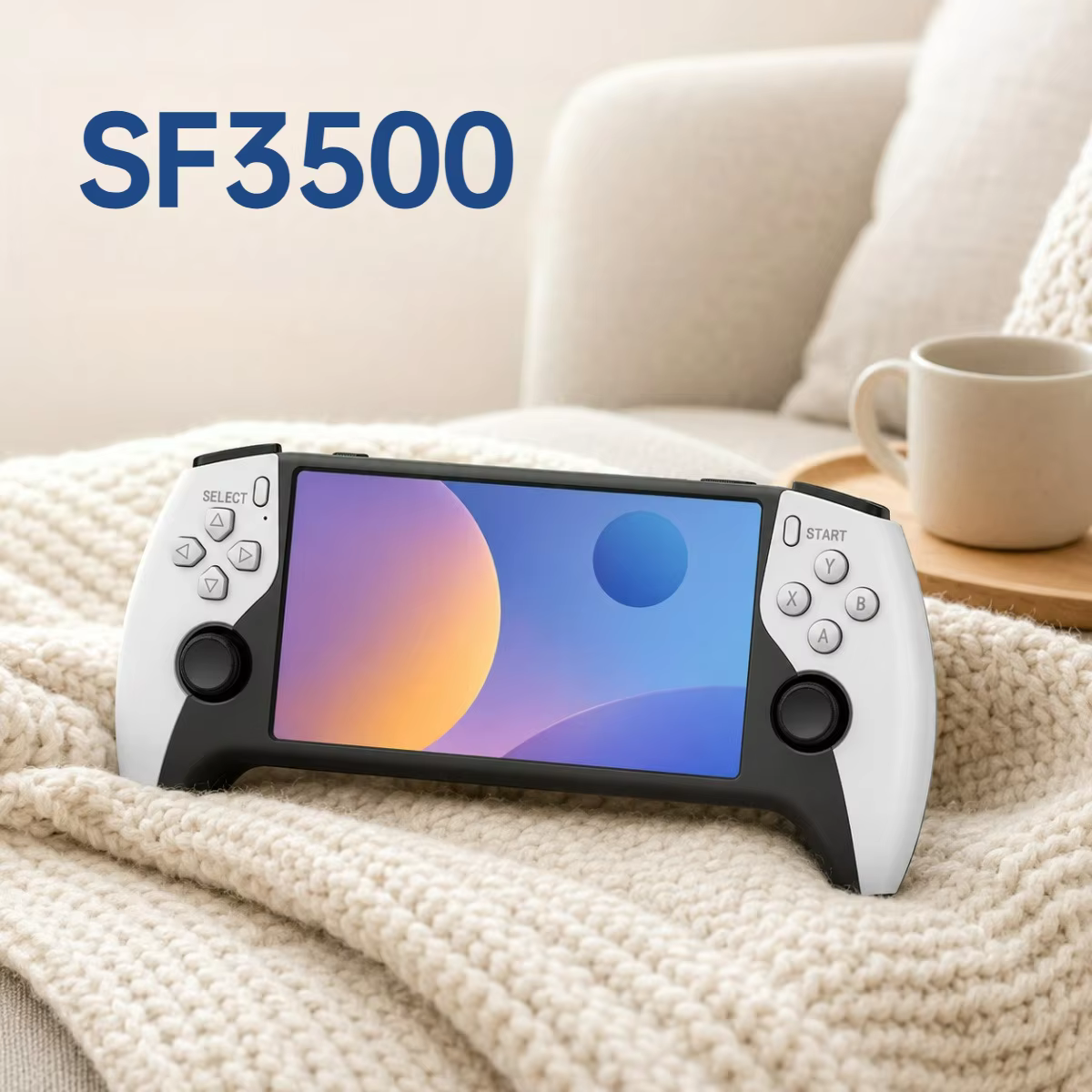 New SF3500 Retro Handheld Video Game Console Linux System 5.0 Inch IPS Screen 3000mAh Portable Pocket Video Player Games