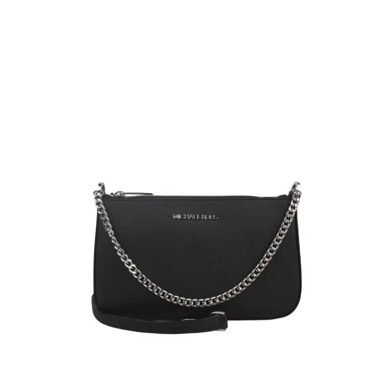 MICHAEL KORS Jet Set Medium Saffiano Leather Crossbody Bag In Black 35S0STVU6L