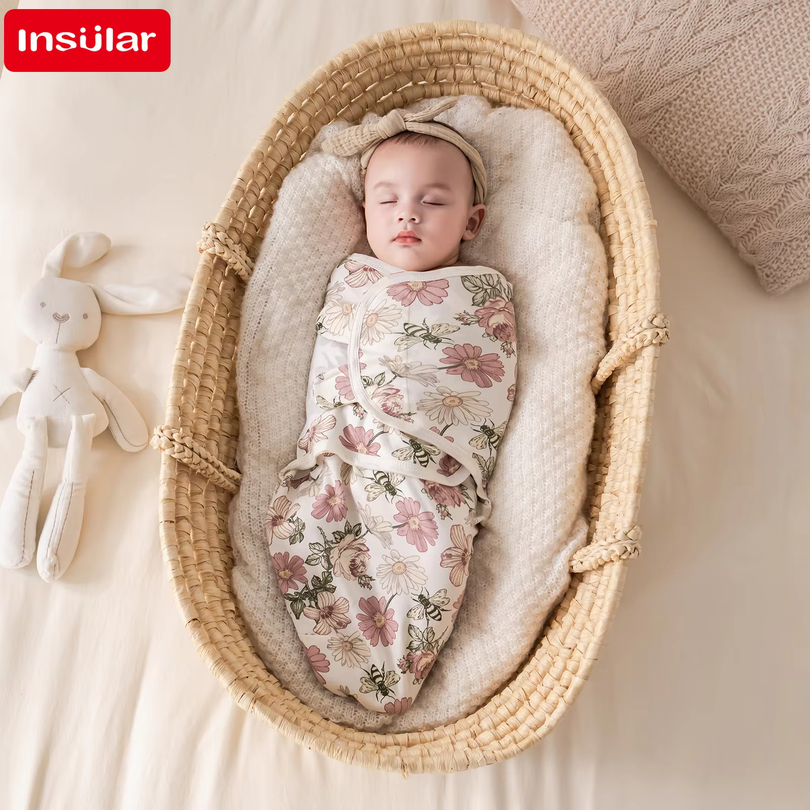INSULAR Anti-kick Blanket Cotton Hugging Blanket Four Seasons Infant Newborn SleepSack Baby Anti-startle Sleeping Bags 3 Pcs/Set