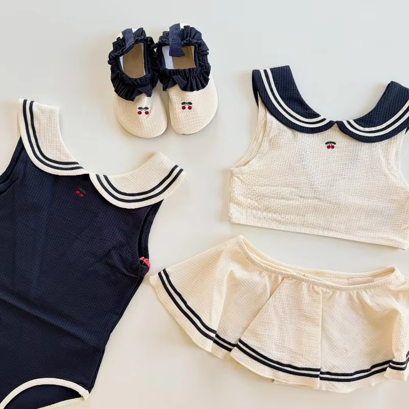 Kids Swimwear for Girls Bikinis Bebe Swimming  Boys Swimsuits Baby Swimwears Navy Boy One-Pieces Sunscreen Girls' Swimsuit