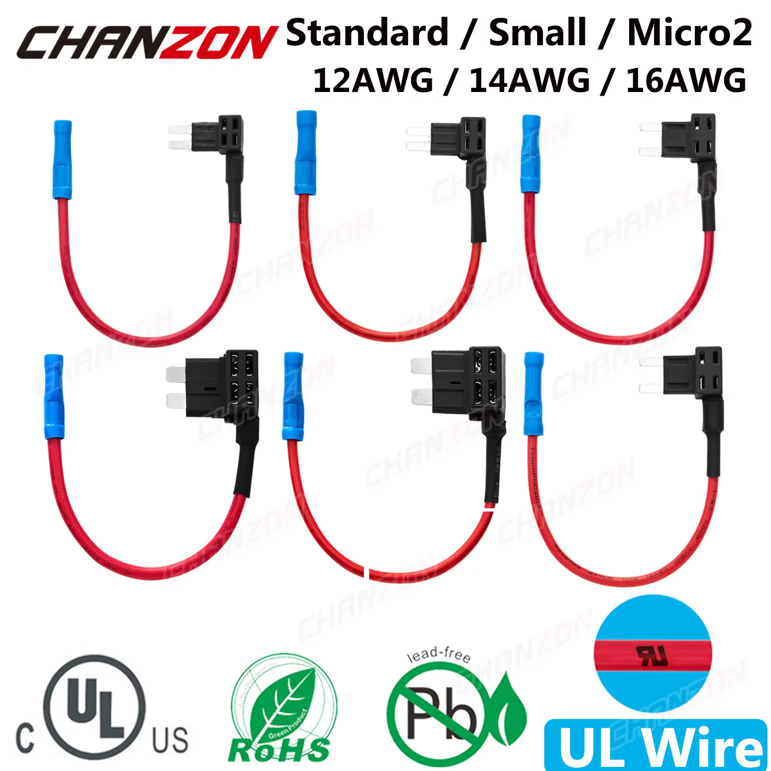 Dual Auto Sicherung Halter Add-a-schaltung Tap Adapter ATM ATC Kleine Micro2 Block 5V 12V 24V 32V 12 14 16 AWG Draht Terminal Stecker