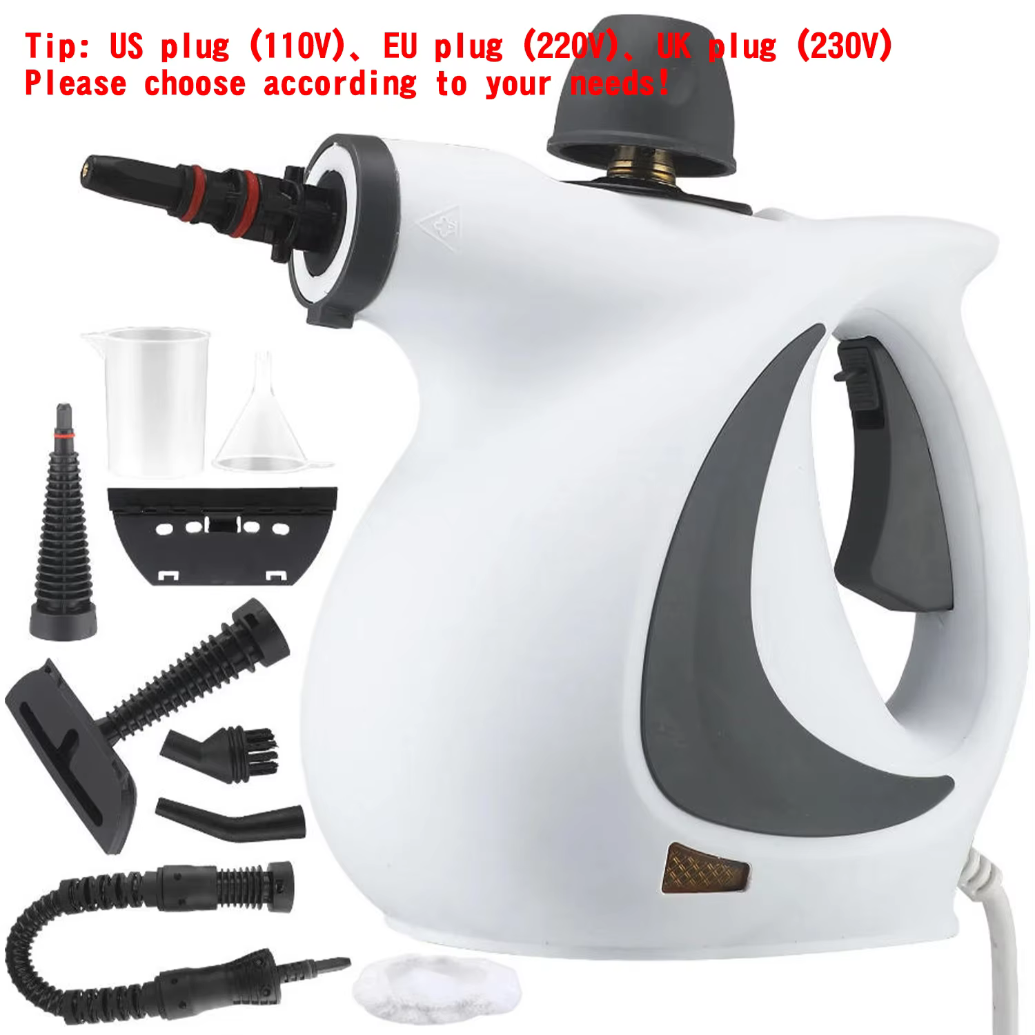 Pressurized Handheld Steam Cleaner for Home - Portable Multi-purpose High Pressure Deep Multi-surface Cleaning Steamer Machine