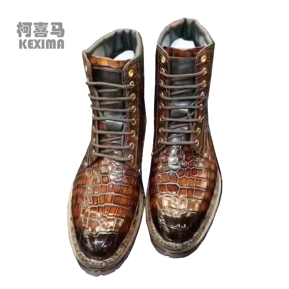 kexima men crocodile boots male shoes winter