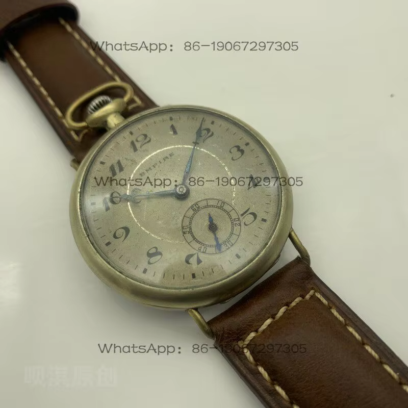 Pocket watch changed to watch Antique old pocket watch Bronze case modified  Manual mechanical core