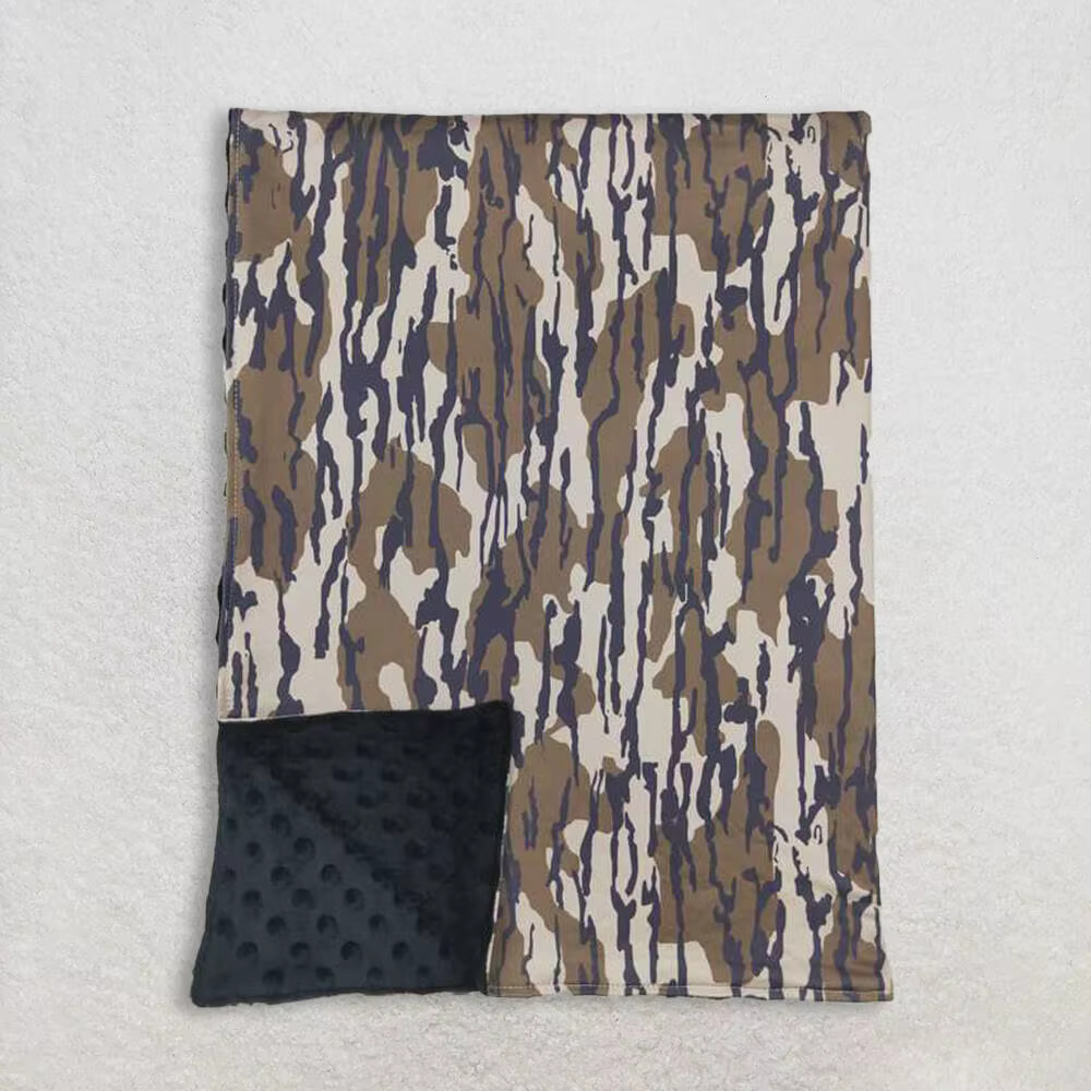 Olive Polka Dots Camouflage Baby Kids Blankets Soft Plush Blanket for Children Cozy Snuggle Blanket in Camo Print29*43 inches