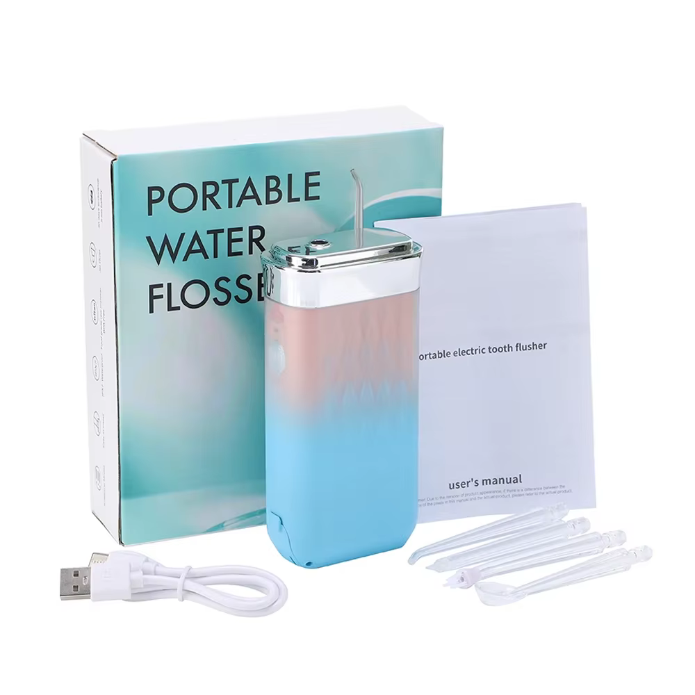 Portable Smart Electric Oral Irrigator Water Flosser 3 Modes Rechargeable Dental Water Jet Irrigator 4 Jets Dental Teeth Cleaner