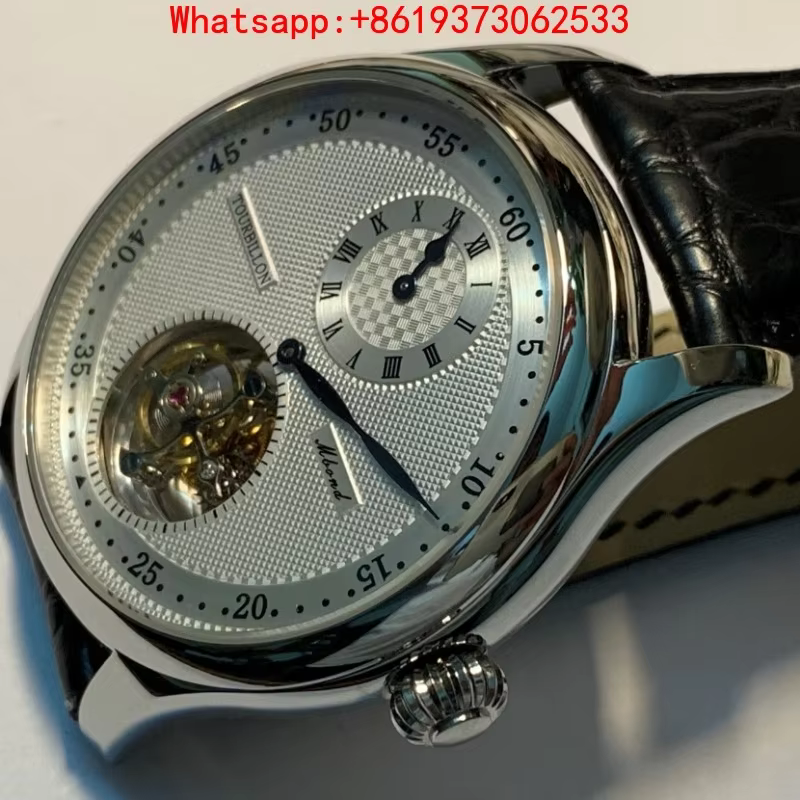 Men's Watch ST8006 Tourbillon Movement Watch, Upgraded Movement American Alligator Leather Strap 50m waterproof
