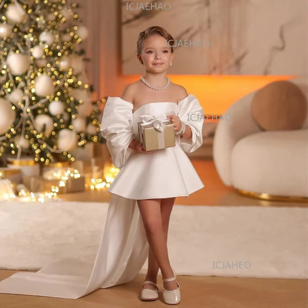 Girls Birthday Evening Dress Children Western Style Hostess Girls Model Catwalk Piano Violin Performance Fashion Outfit