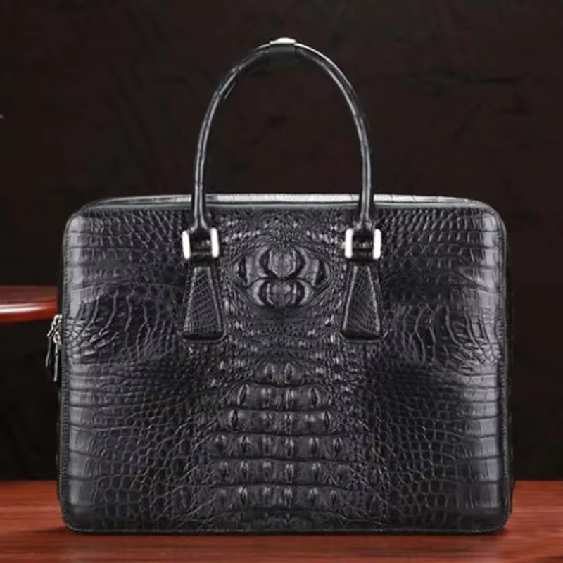 kafandi crocodile leather  men bags  new male handbags  business  Cross section   briefcase large capacity  laptop
