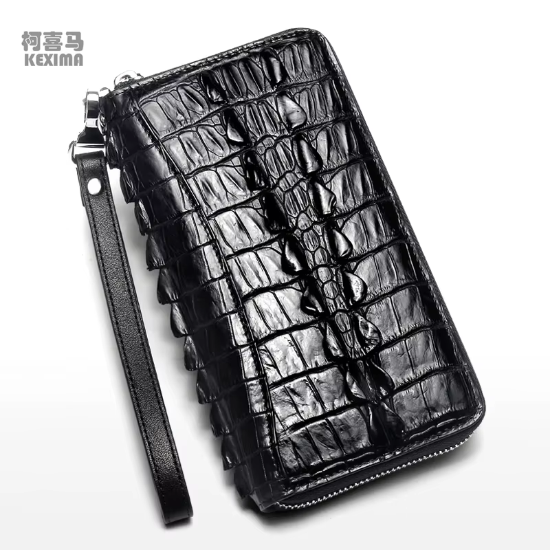 keximayuan Crocodile skin  Handbag  male  Crocodile skin  wallet  long  Crocodile bag  Hand bag male clutch bag