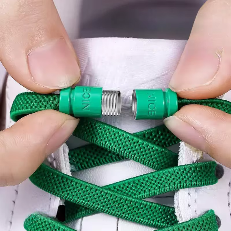 20colors Rotation Capsule Lock Shoelaces Without Ties Elastic Laces Sneaker Flats No Tie Shoe Laces Kid Adult Shoelace Shoes 6MM