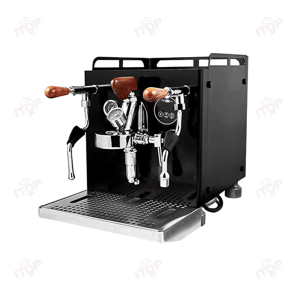 ITOP CMHT5000 E61 Commercial Rotary Pump Coffee Machine 9Bar 3000W PID Dual Temperature Control Dual Boiler 4L+1L