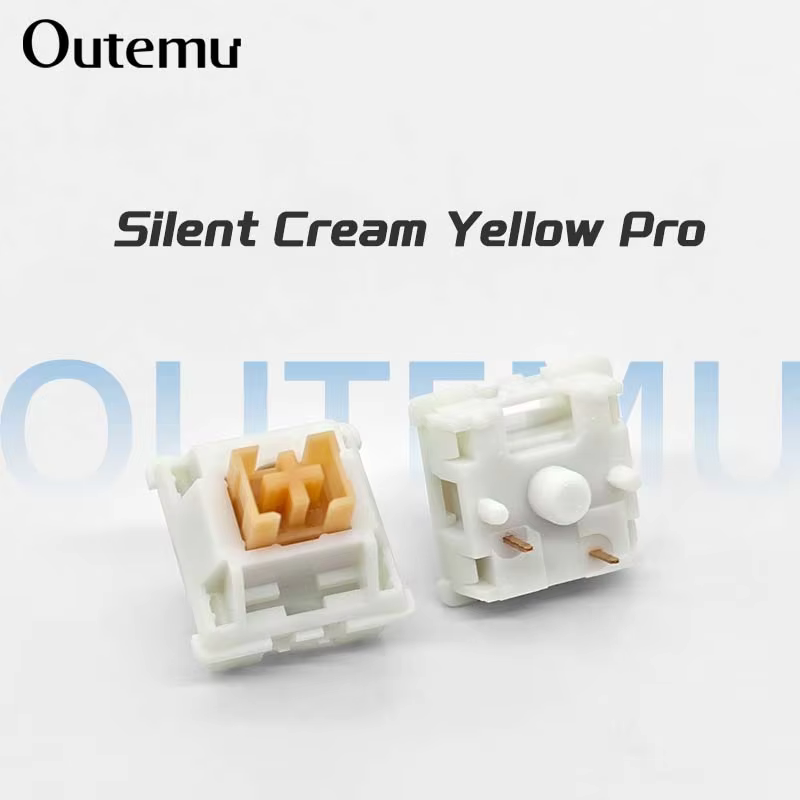 Outemu Silent Cream Yellow Pro Switches Lubed Mechanical Keyboard Switch 5Pin Tactile Custom Gaming RGB MX Switch