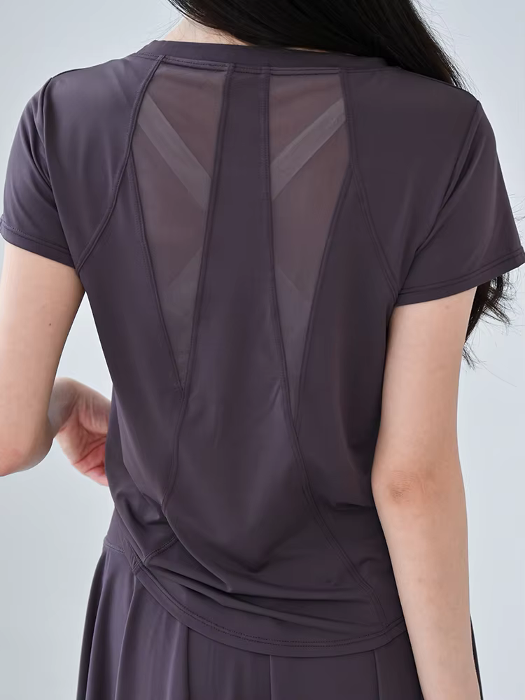 Loose sports short-sleeved women's summer thin breathable running training quick-drying garment fashionable yoga fitness T-shir