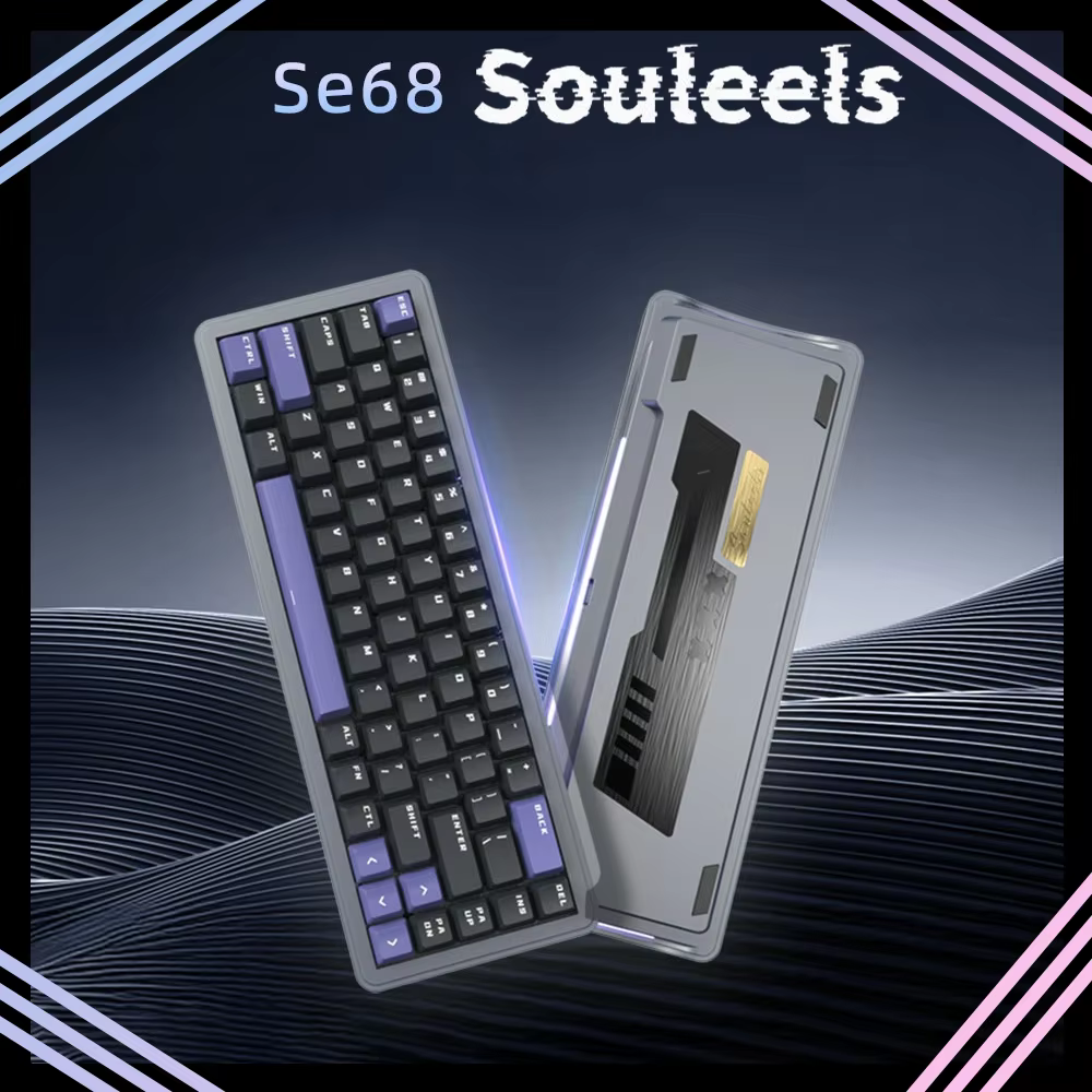 Souleels SE68 Magnetic Switch Keyboard Wired Mechanical Keyboard 8000Hz RT0.001mm Aluminium Alloy Gaming Keyboards PC  Accessory