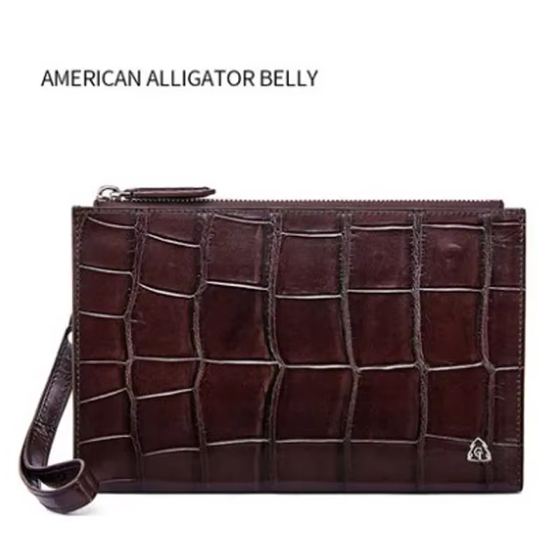 gete  envelope  for men business hand  casual fashion crocodile skin wrist men clutch bag