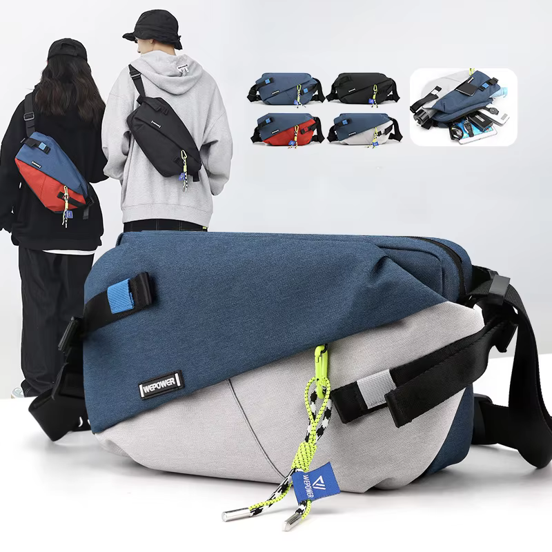 High Quality Nylon Panelled Waist Packs 2026 New Brand Unisex Chest Pack Casual Outdoor Travel Crossbody Bag Men Wasit Belt Bags