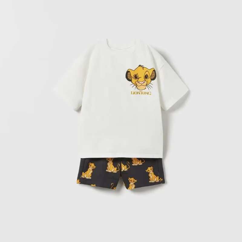 Kids Summer Fashion Clothes Short Sleeve Suits Boys Baby Cute Print Tshirt Shorts New Toddler Trendy Tees Loose Shorts 2pcs