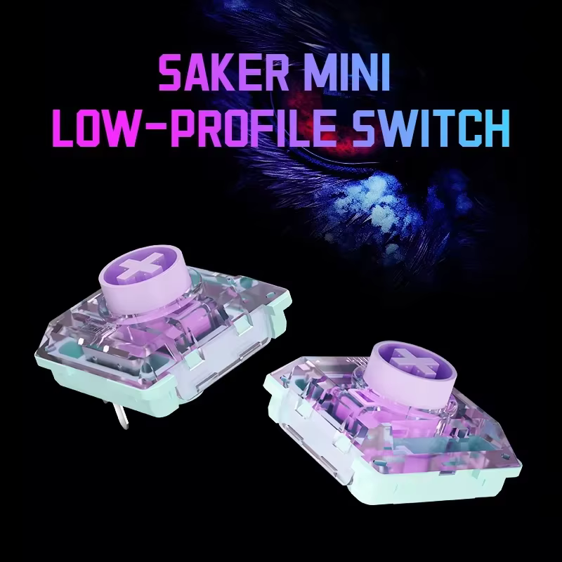 Kailh Saker Mini Switch Linear Low-Profile Mechanical Keyboard Ultra-Short Total Travel Quick Acuation for Hitbox 1350 1353 Seat