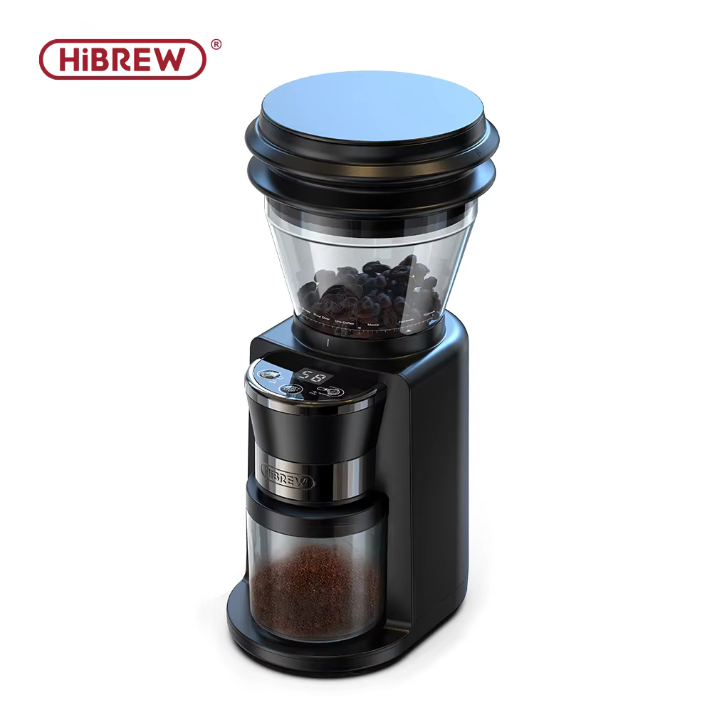 HiBREW Coffee Mill Automatic Electric Coffee Grinder with 31 Gears for Espresso American Coffee Pour Over Visual Bean Storage G3