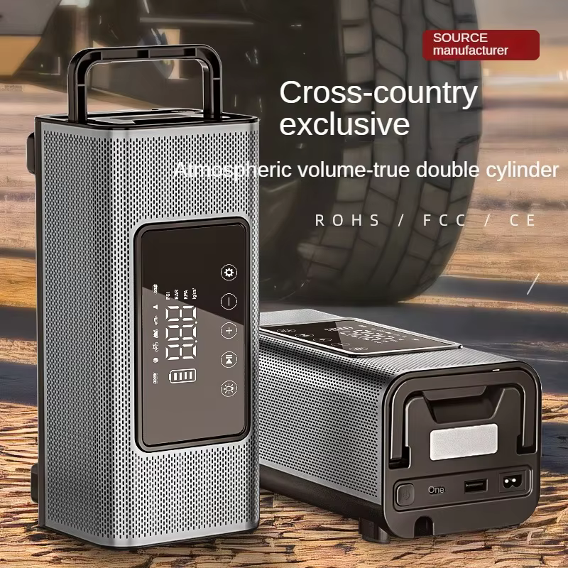 Car Air Pump 150psi 10000mha Air Compressor Wireless Tire Inflator Pump 25 Cylinder High Pressure Off-road Vehicle Air Inflator