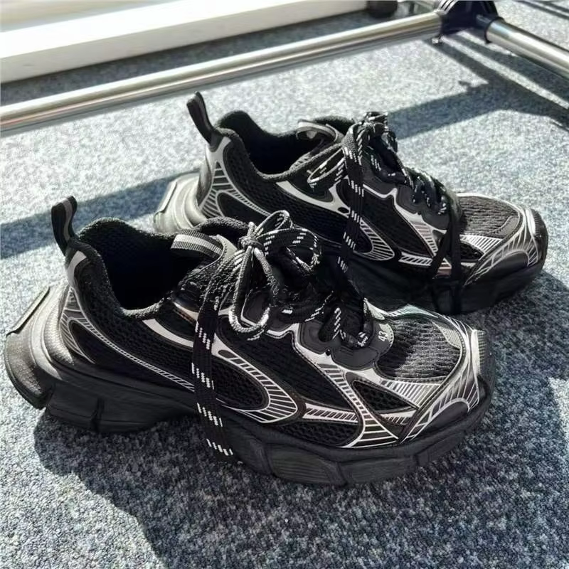 Paris Dad Shoes Worn-In Casual Fashionable Versatile Low-Top Running Sports Shoes Unisex Enhanced Height Net Material