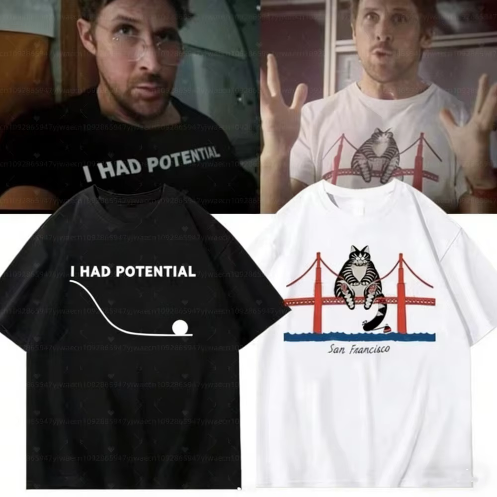 2026 Project Hail Mary - I Had Potential Graphic CAT Men T-Shirt Cotton Unisex O-Neck T-Shirt Men's Women Sweatshirt Men Hoodies
