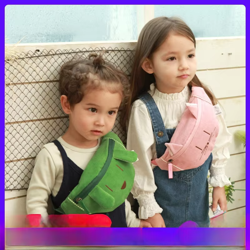 Fashionable Cute Cartoon Kids Bag Manuella Baby Waist Bag Boys Girls Chest Bag Lightweight Wearable Daily Match Kindergarten