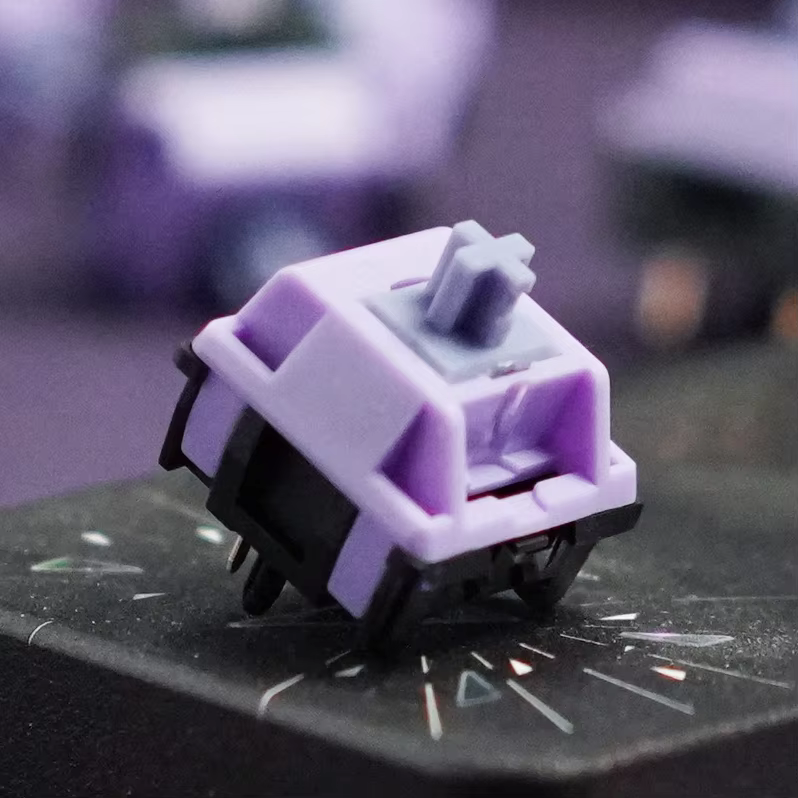 HMX x YG Blackberry Silent Switch POM+TPE Stem HMX Linear 42g 5 Pin Silent Switches Mechanical Keyboard Gaming Switch Lubricated