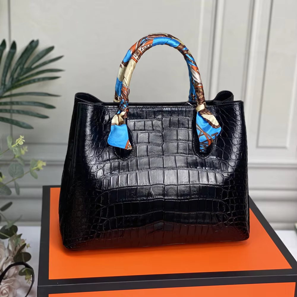 Genuine crocodile leather belly leather women's handbag authentic crocodile leather women's large-capacity women's bag