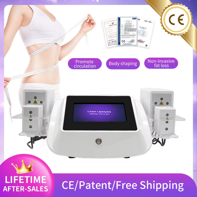 14 แผ่น Lipo เครื่องเลเซอร์สีแดงกายภาพบําบัด Body Shaping Micro Current ลดเซลลูไลท์ไขมันความงาม Anti Cellulite Firming Lift