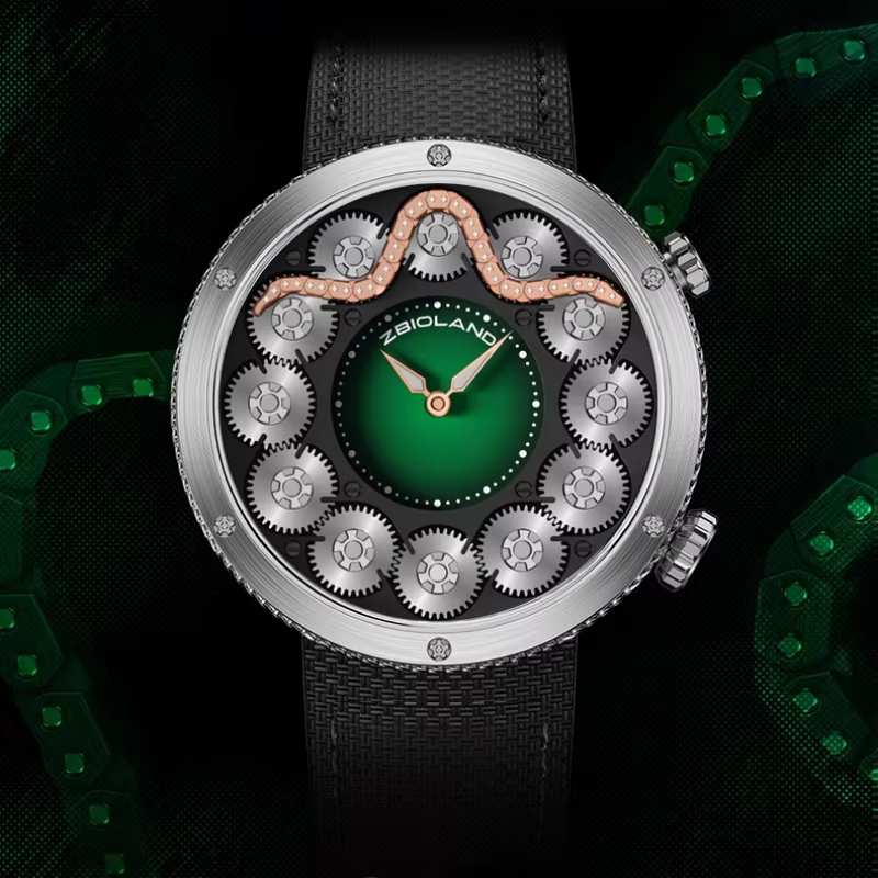 New Year's Gift Limited Edition 1015 Snake King 3D Three-dimensional Moving Puppet Mechanical Watch